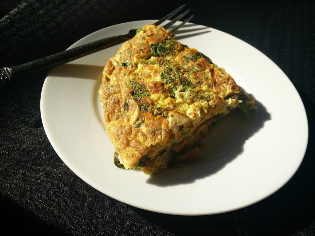 Eiwitrijk ontbijtlunch Gevulde omelet