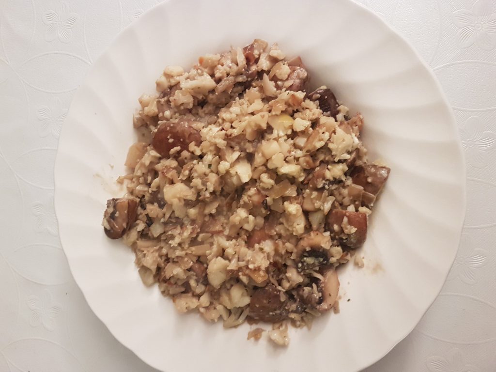 koolhydraatarme champignon risotto
