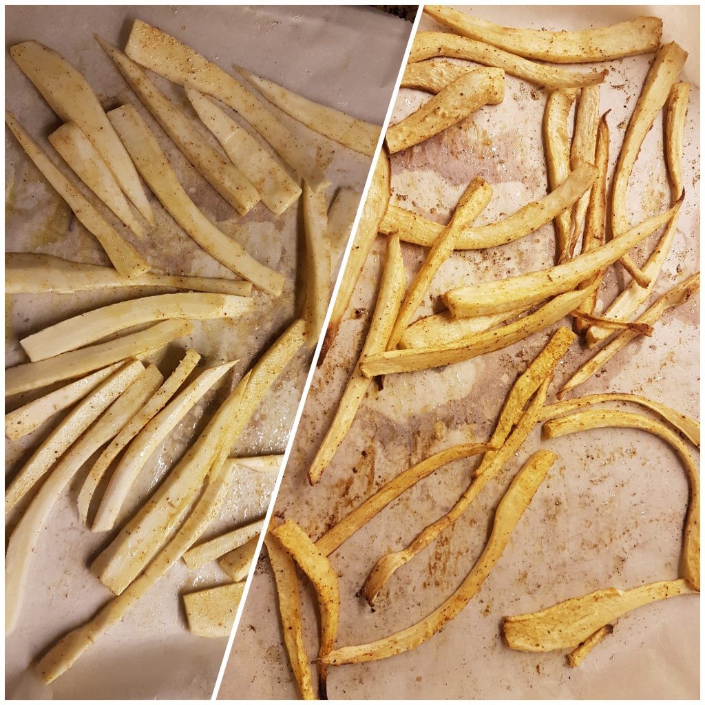 Wortelpeterselie groente friet
